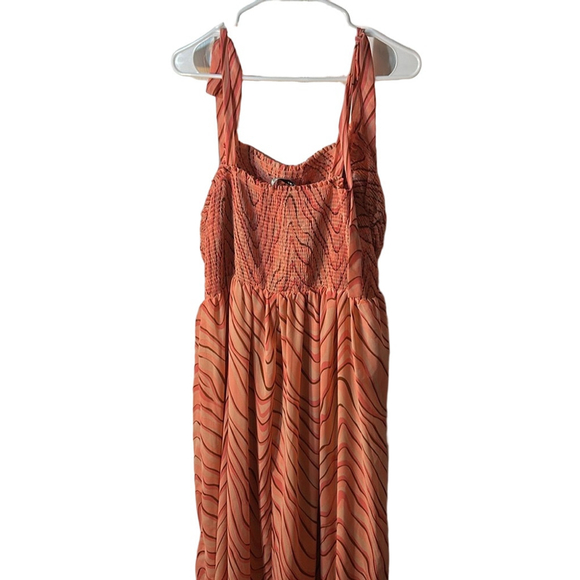 Dex orange swirl tie strap maxi dress resort wear size 2X - Picture 8 of 8